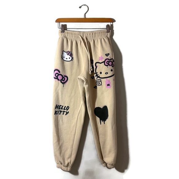 Forever 21 Pants - Forever 21 and Hello Kitty Cream Colored Sweatpants Size Small